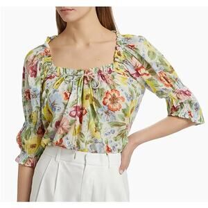 NWT DOEN INEZ TOP BLANC ANEMONE BLOOM